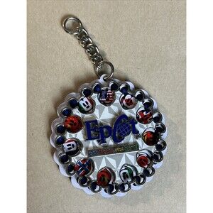 Disney Parks Epcot One Mouse‎ One World  Spinner Keychain Key Chain No Key Ring